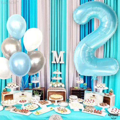 Miniatura 7 de KatchOn Globo Gigante de Color Azul Claro Número 2 - 40 Pulgadas Globo Azul Claro Número 2 Dos Decoraciones Geniales de Cumpleaños para Niño