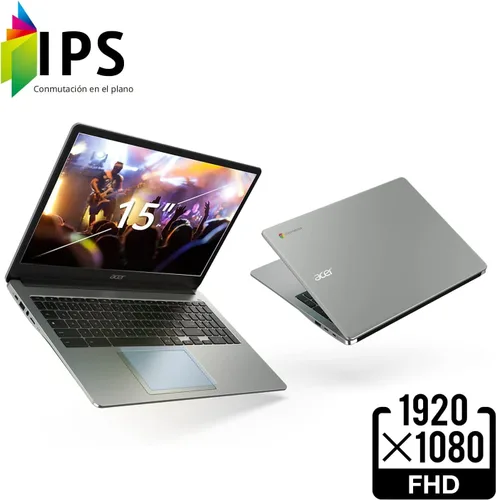 Miniatura 3 de Acer Laptop Chromebook 315, Celeron N4500, pantalla IPS Full HD de 15.6 pulgadas, 4 GB LPDDR4X, 64 GB eMMC, Wi-Fi 6, audio DTS, USB tipo C, Chrome