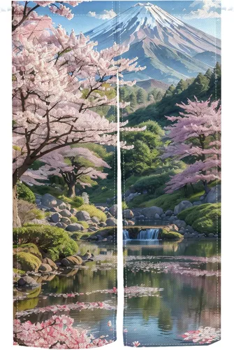 Miniatura 28 de Cortina de Puerta de Pintura Tradicional China, Bambú Azul, Noren Japonés Partición de Dormitorio Divisor de Cocina Decoración de Puerta de Baño