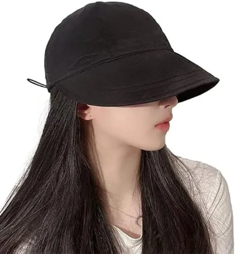 Miniatura 7 de huablo UPF 50+ Womens Sun Hat Wide Brim Sun Hat UV Protection Hiking Fishing Hat Adjustable Head Circumference for Easy Carry Negro