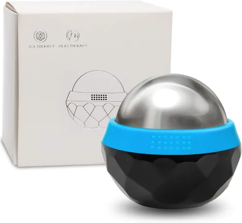 Miniatura 9 de Coolrunner Bola de rodillo de masaje frío, bola de masaje frío criosfera, terapia de calor y alivio de terapia de frío con núcleo de gel frío, ayuda