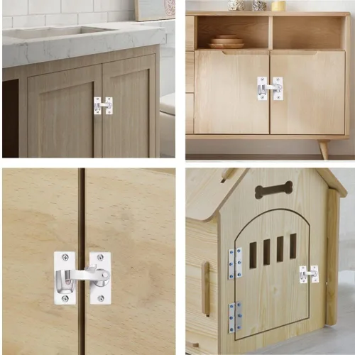 Miniatura 5 de szhdxsy - 2 pestillos de acero inoxidable de 180 grados, pestillo deslizante de puerta abatible, cerradura de puerta corredera de granero, cerradura