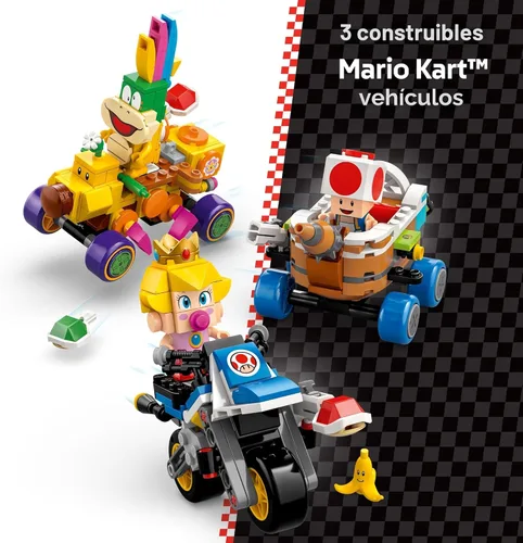Miniatura 3 de LEGO Super Mario: Mario Kart Baby Peach & Grand Prix Set Home Circuit - Juego de construcción de juguetes de Nintendo para niños, niñas y niños, a