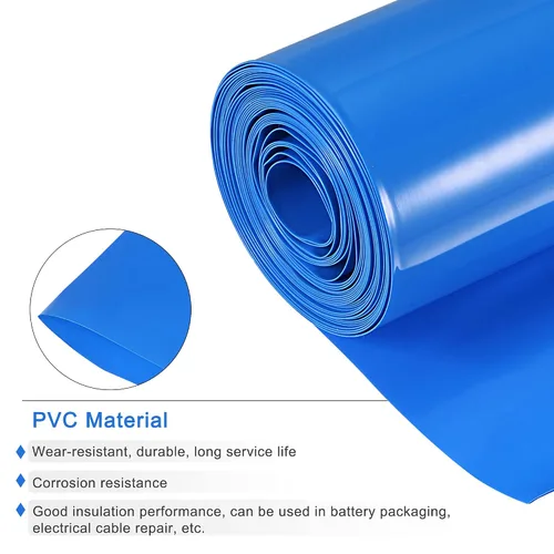 Miniatura 3 de MECCANIXITY Tubo Termorretráctil de PVC para Envolver Baterías 63mm de Diámetro 100mm Plano 1m Azul Buena Aislación para Paquete de Batería