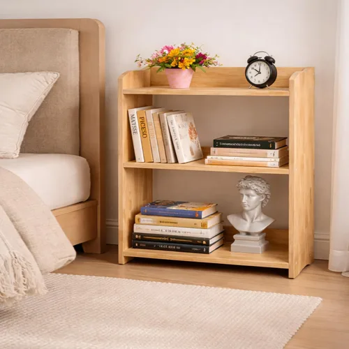 Miniatura 10 de Estantería de escalera, estantería de 3 niveles, estantería pequeña para espacios pequeños, estantería de madera y metal, estantería de escalera