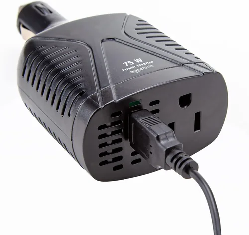 Miniatura 7 de Amazon Basics Inversor de corriente para automóvil de 750 W, 12 V a 110 V para vehículos, gris, 8.34 x 5.2 x 2.2 pulgadas