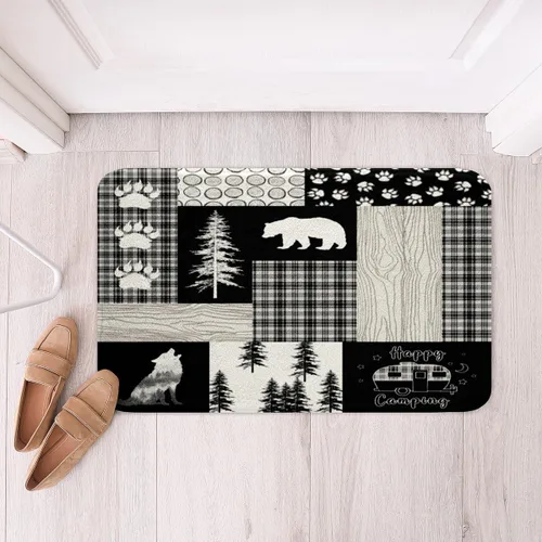 Miniatura 41 de Highland - Alfombra de baño de vaca para regalo de vaqueros, alfombra de baño de granja occidental de 20 x 32 pulgadas, tapete de baño de animales