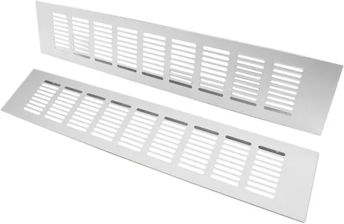 Miniatura 10 de 2 PCS Rejilla de Ventilación, TTZEZE Rejilla de Ventilación de Aleación de Aluminio Resistente Rectangular de Metal con Listones Cubierta