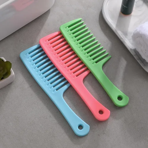 Miniatura 2 de Peine de dientes anchos, peine grande desenredante para mujeres y hombres, cepillo de peinado duradero para cabello rizado, largo y húmedo - Cuidado