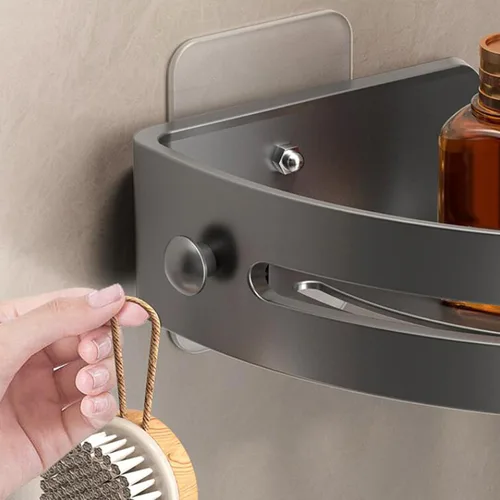 Miniatura 8 de Organizador de baño y organizador de ducha de almacenamiento, estantes de ducha sin perforación, estante organizador de estante adhesivo con gran