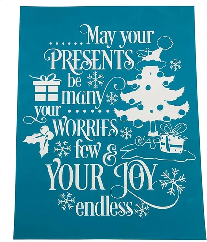 Miniatura 9 de appuivbt Plantilla autoadhesiva de serigrafía para árbol de Navidad, plantillas reutilizables para pintar sobre decoración de camisetas de madera