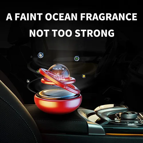 Miniatura 3 de Ambientador de aire para automóvil Kwak's, purificador de aire recargable giratorio con energía solar para tablero de interior del automóvil, Negro