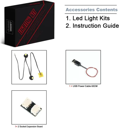 Miniatura 2 de BrickBling Luz LED compatible con Lego Halloween Cat & Mouse 40570 Kit de construcción, luces de decoración de Halloween compatibles con Lego 40570