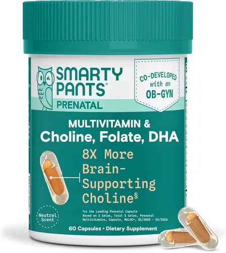 Miniatura 11 de Vitaminas prenatales SmartyPants para mujeres, gomitas multivitamínicas sin azúcar: metilfolato, omega 3 (ALA) vitamina D3, C, vitamina B12, B6, A