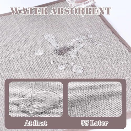 Miniatura 3 de Alfombras de baño, tapetes de baño para baño antideslizantes lavables, secado rápido, absorción de agua, se ajustan debajo de la puerta, ultra