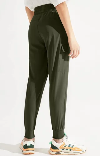 Miniatura 2 de Libin Pantalones deportivos tipo cargo para niños y jóvenes, de secado rápido, para senderismo, activos, ligeros, cónicos, para deportes al aire