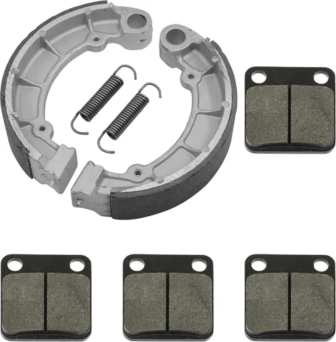 Miniatura 4 de Caltric Pastillas de freno delanteras y zapatas traseras compatibles con Kawasaki Kvf300 Kvf-300 Prairie 300 4X4 1999-2002