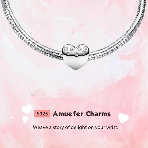 Miniatura 43 de Amufer S925 Charms for Women, compatible with Pandora Bracelets and Necklaces, Jewelry Gift