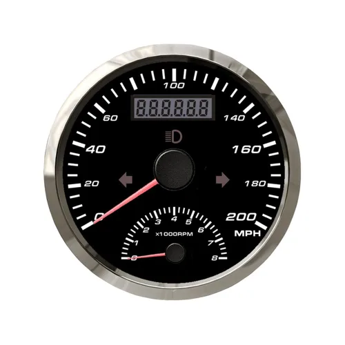 Miniatura 9 de ELING Tacómetro GPS de 3.346 in y 125 MPH con velocímetro GPS de 0 a 8000 rpm, antena, kilometraje, luz de fondo ámbar 12 V/24 V