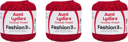 Miniatura 17 de Aunt Lydia Classic Crochet - 3 unidades de 350y/1,049.9 ft - Natural