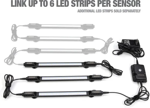 Miniatura 4 de Dewalt Kit de luces magnéticas LED activadas por movimiento para trabajo y tiendas de mecánica (3 luces, 500 lúmenes cada una)