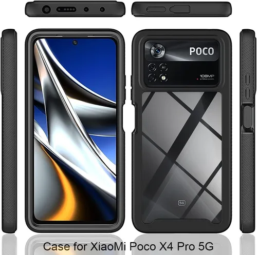 Miniatura 2 de AKABEILA Ajuste para Xiaomi Poco X4 Pro 5G Case, Compatible para Xiaomi Poco X4 Pro 5G Fundas de teléfono 360° Cuerpo completo Protector a prueba