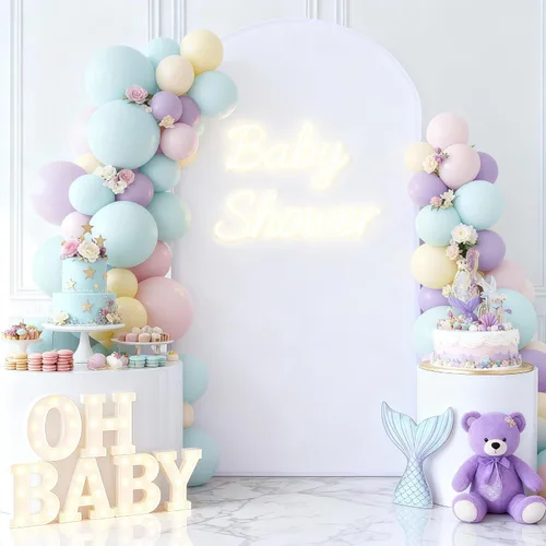 Miniatura 7 de Cubierta de Fondo de Arco Beige de 6 Pies - Cubiertas de Poliéster Ajustadas para Soporte de Arco de Boda con Parte Superior Redonda, Cubierta