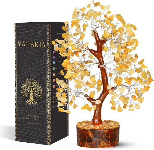 Miniatura 28 de YATSKIA - Árbol de cristal turquesa Feng Shui, alambre, bonsái Buhha, estatua reiki, Chakra curativo energía positiva, buena suerte dinero regalos