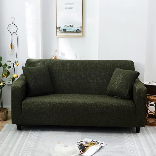 Miniatura 7 de IMYOGI Fundas elásticas para sofá de alta elasticidad, elegante funda de sofá de color sólido con parte inferior elástica, protector de muebles