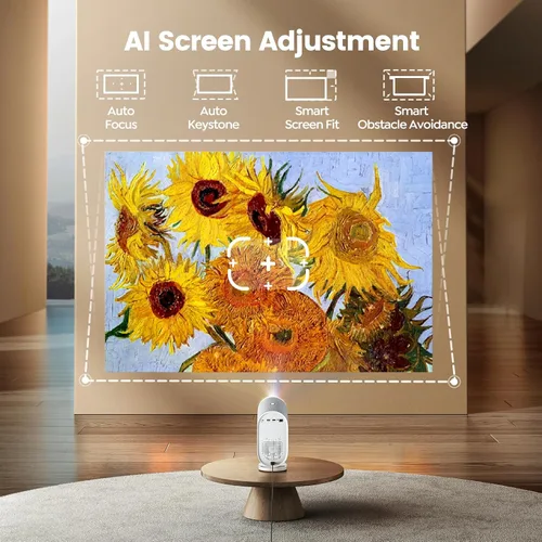 Miniatura 3 de Proyector de cine en casa con audio Dolby y altavoces de 20 W, proyector WiFi6 compatible con 1080P 4K con Bluetooth y HDMI ARC, proyector