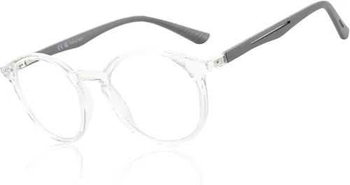 BLUEMOKY Gafas de lectura para hombres y mujeres: Gafas clásicas redondas con filtro de luz azul - Gafas de lectura para computadora C02