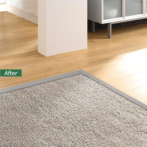 Miniatura 6 de Tira de transición de suelo autoadhesiva, tira de borde de umbral de PVC adecuada para transición de umbral de alfombra con una altura inferior a
