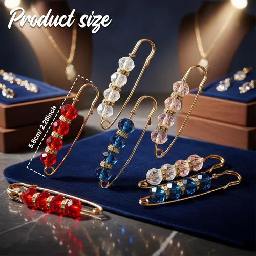 Miniatura 2 de 10 broches de CTCTBSJO Weater Chal Clips de cuello de chal, alfileres para camisa, clips de camisa vintage, pin de seguridad para mujeres y niñas