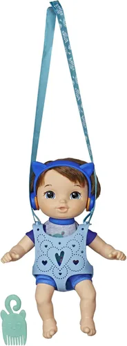 Baby Alive Littles, Carry 'N Go Squad, Little Matteo Brown Hair Boy Muñeca, portador, accesorios, juguete para niños a partir de 3 años