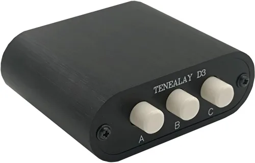 Nueva Caja divisora de audio D3 3 (1)-entrada-1 (3)-salida, mini conmutador de señal de entrada de fuente selector divisor de 3.5mm estéreo