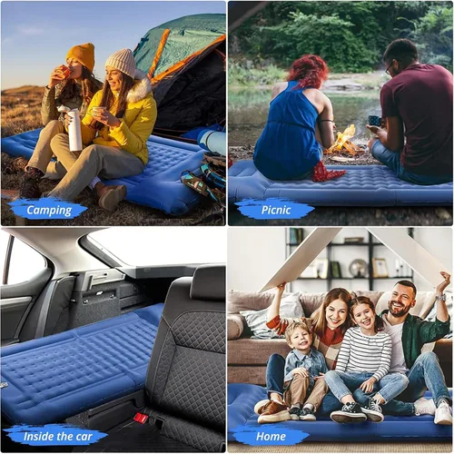 Miniatura 7 de SEVNPRIME Colchoneta de dormir para acampar de 78 x 29 x 5 pulgadas, colchón de aire compacto e impermeable mejorado, bomba de pie incorporada