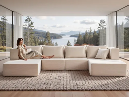 Miniatura 11 de YINIX Sofá cama modular de pana de 140 pulgadas, cómodo sofá de nube para sala de estar, sofá de piso de 6 piezas, combinación de compresión libre