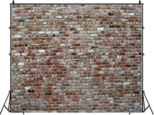 Miniatura 4 de Laeacco Fondo de pared de ladrillo vintage de 12 x 10 pies, estilo retro, fondo de pared de ladrillo rústico, para recién nacidos, niñas, adultos