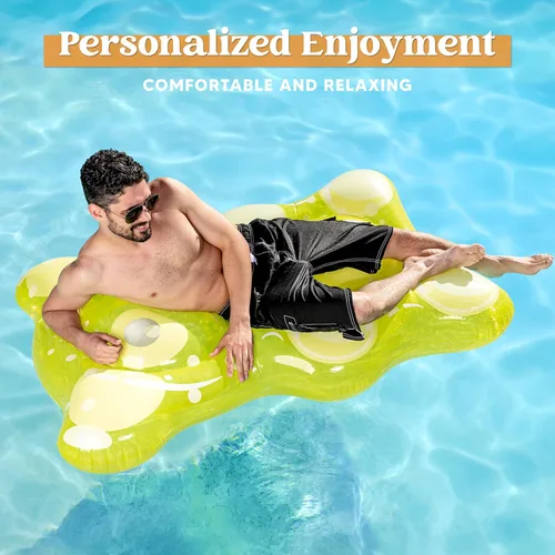 Miniatura 5 de SLOOSH Flotadores inflables de oso de goma de 60 pulgadas para piscina, divertidos flotadores para piscina, juguetes para decoración de fiesta