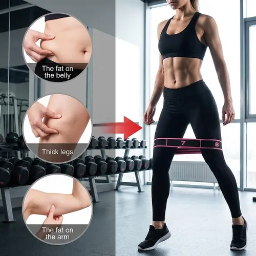 Miniatura 4 de Banda de resistencia para fitness con secciones numeradas, cuerda de tracción elástica 2026