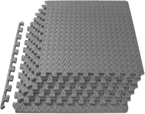 Miniatura 8 de ProsourceFit Tapete de ejercicio de rompecabezas de ½ pulgada, azulejos de espuma EVA entrelazados para gimnasio en casa, tapete