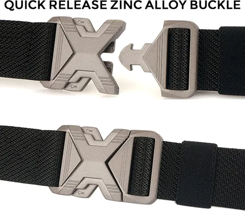 Miniatura 5 de Cinturón táctico para hombre de 1.34 pulgadas de ancho elástico elástico estilo militar cinturones de golf