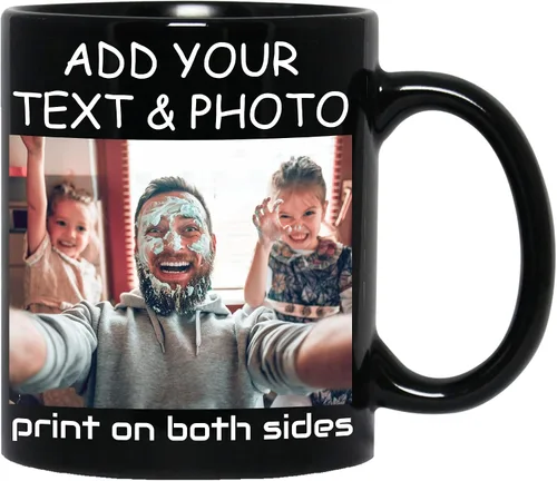 Taza de café personalizada, crea un regalo único con tus fotos, texto y nombres, perfecta para mamá, papá, amigos y ocasiones especiales, 11 onzas,