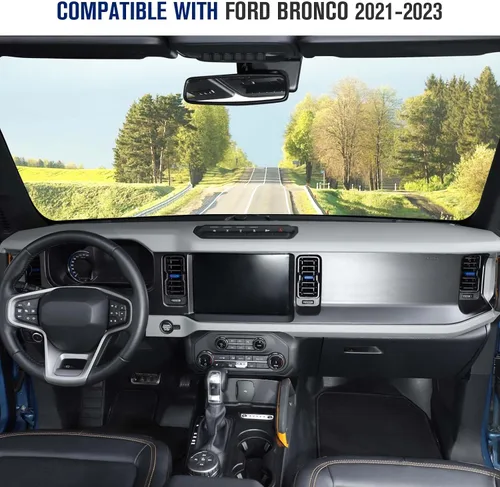 Miniatura 2 de Jimen Compatible con Ford Bronco 2021-2023, 4 piezas de cubierta de botón de ajuste de ventilación de aire de consola central (azul)