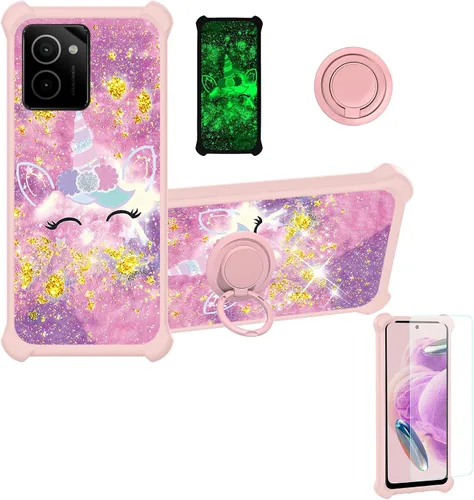 Miniatura 111 de jioeuinly JSF-DJS - Funda compatible con Nothing Phone 2a con protector de pantalla de vidrio templado, policarbonato duro + silicona suave, soporte