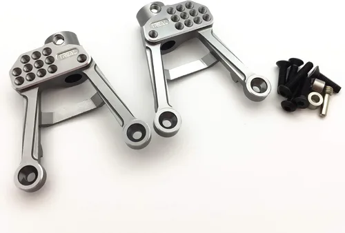 Miniatura 3 de TREAL SCX10 II Torres de choque traseras de aluminio Torres de choque Aros de choque para Axial SCX10 2 90046 90047 Escala 1/10 Crawlers Camión Negro