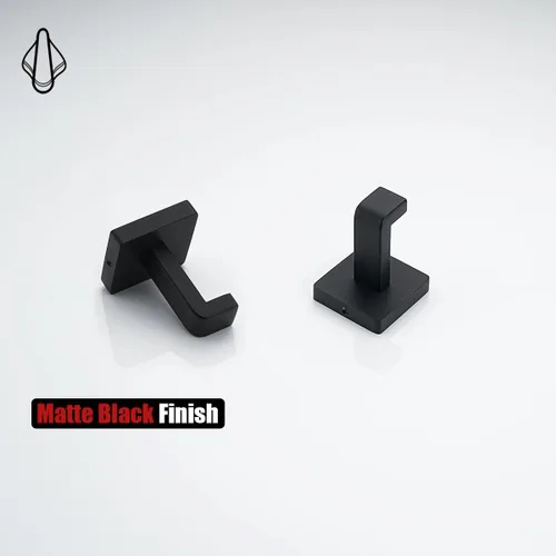 Miniatura 8 de JQK TH250-PB-P2 - Gancho para toallas de baño, color negro, para cocina, garaje, acero inoxidable 304, grosor de 0.031 in, 2 unidades, negro mate