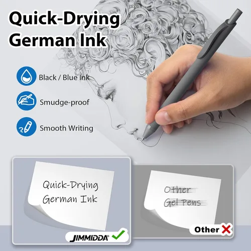 Miniatura 3 de Bolígrafos al por mayor, paquete de 107 bolígrafos de tinta negra y azul, punta media de 1.0 mm, retráctiles al por mayor para escritura suave