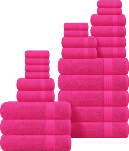 Miniatura 25 de GLAMBURG - Juego de 12 toallas faciales ultrasuaves de 13 x 13 pulgadas, 100% algodón, duraderas y altamente absorbentes, ideales para baño, cocina