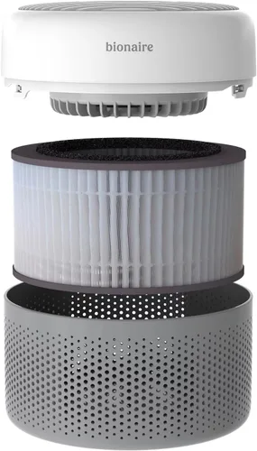 Miniatura 2 de Bionaire oficial - Purificador de aire de mini torre AER1, filtración HEPA verdadera con sistema de 3 etapas, perfecto para habitaciones medianas